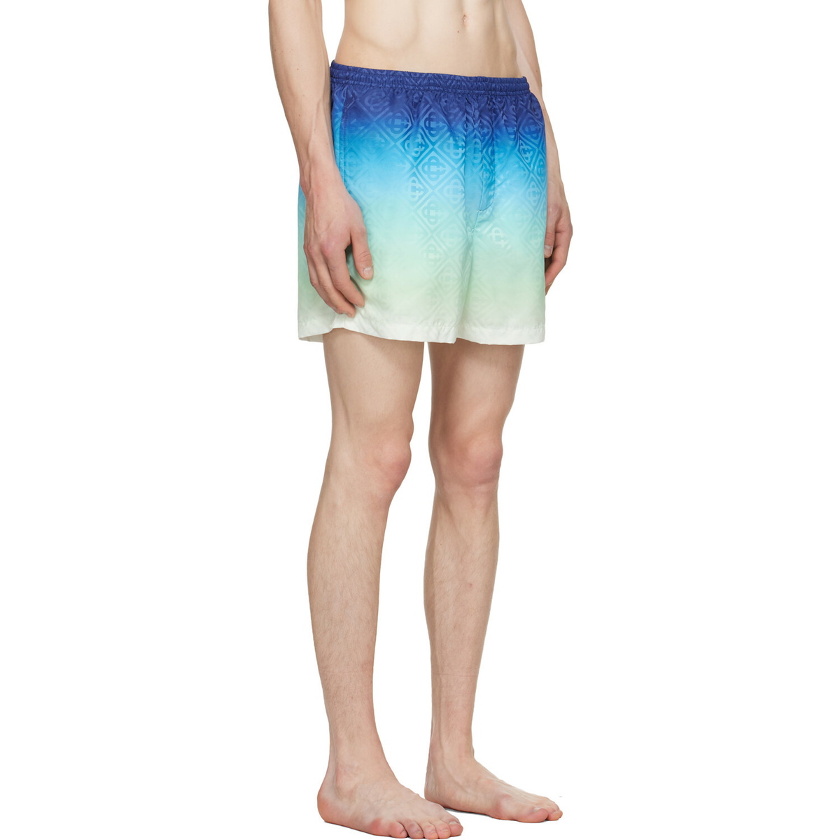Casablanca Blue Gradient Jacquard Swim Shorts