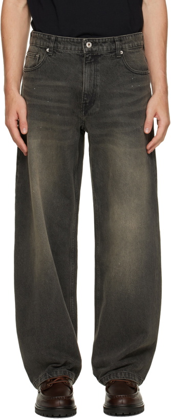 Photo: COOR Brown Back Side Washed Jeans