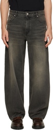 COOR Brown Back Side Washed Jeans