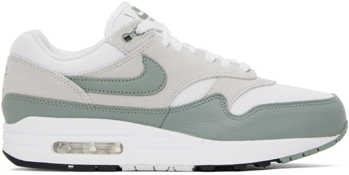 Photo: Nike White & Green Air Max 1 SC Sneakers