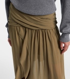 Jacques Wei Asymmetric draped maxi skirt