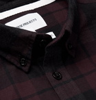 Norse Projects - Anton Button-Down Collar Checked Cotton-Flannel Shirt - Men - Burgundy