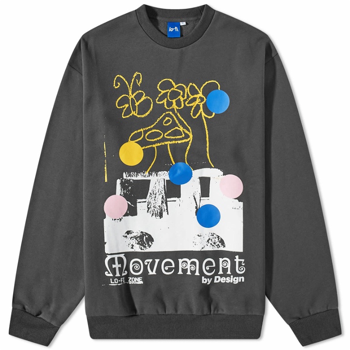 Photo: Lo-Fi Men's Movement by Design Crew Sweat in Washed Black