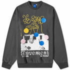 Lo-Fi Men's Movement by Design Crew Sweat in Washed Black