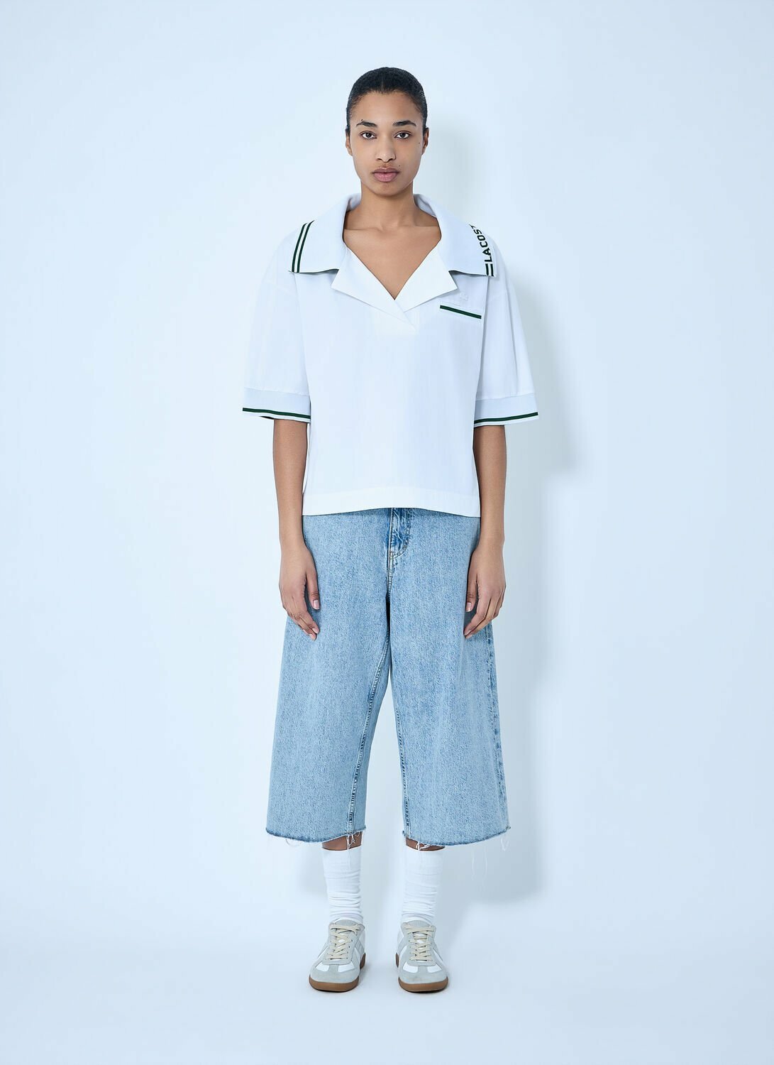 Lacoste Wide-Collar Cotton Shirt