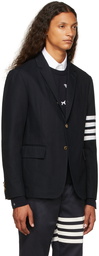 Thom Browne Navy 4-Bar Unconstructed Classic Sport Blazer