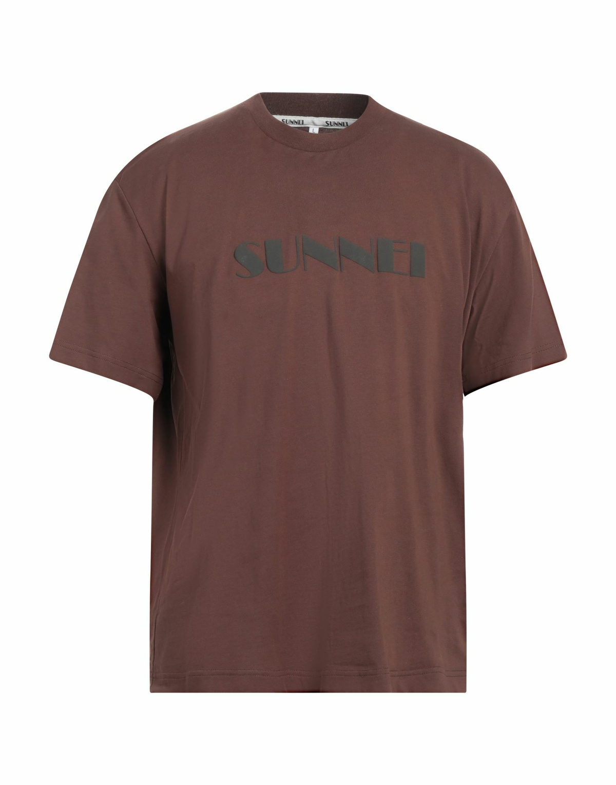 Sunnei Mens T-shirt Chocolate in Brown