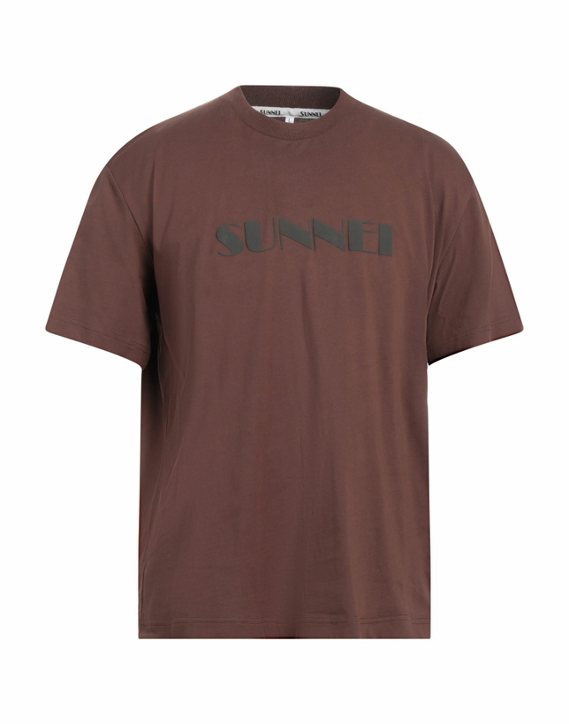Photo: Sunnei Mens T-shirt Chocolate in Brown