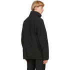 Acne Studios Black Logo Print Half-Zip Jacket