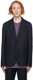 Acne Studios Navy Wool Pinstripe Blazer