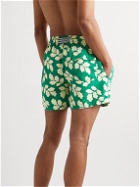 Atalaye - Heliade Mid-Length Printed Recycled Swim Shorts - Green