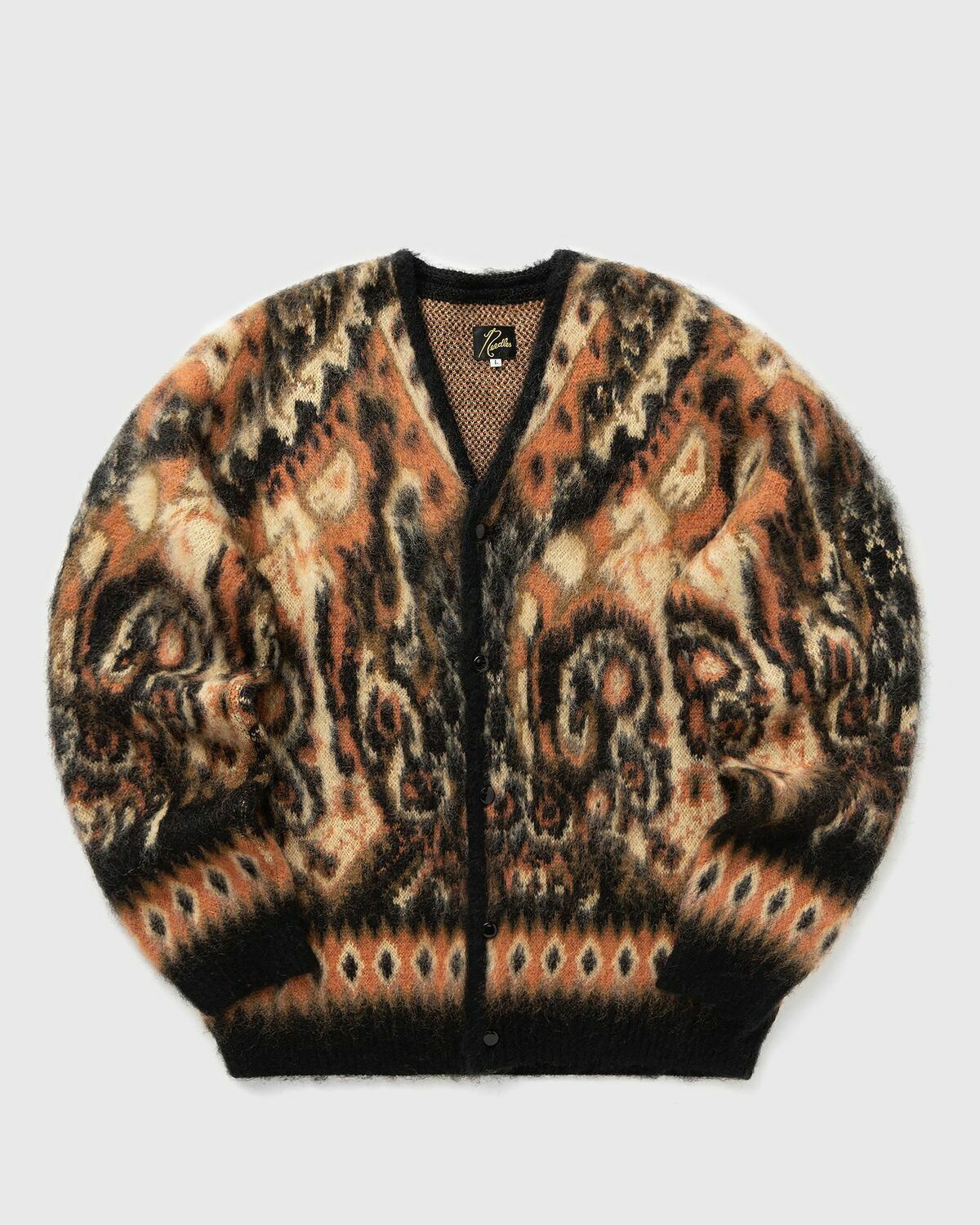 Needles Mohair Cardigan - Paisley black/orange Mens Zippers