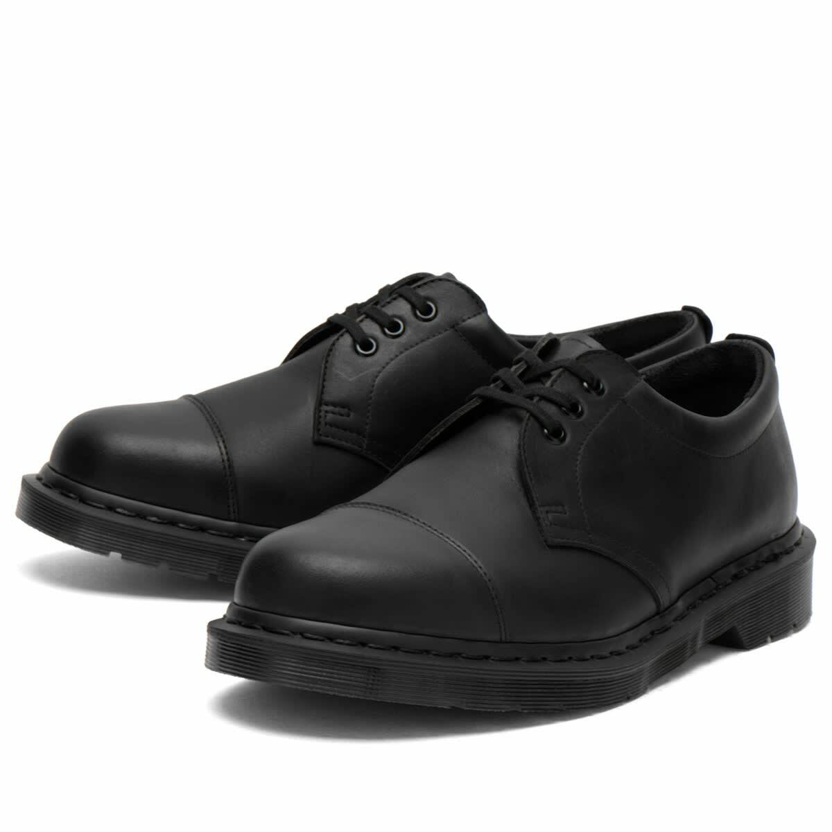 Dr. Martens Men's x MHL 1461 Shoe in Black Grained Oiled