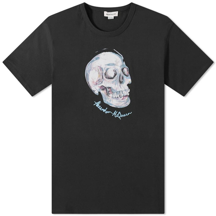 Photo: Alexander McQueen Men's Skull Print Logo Oversized T-Shirt in Black/Multi