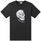 Alexander McQueen Men's Skull Print Logo Oversized T-Shirt in Black/Multi