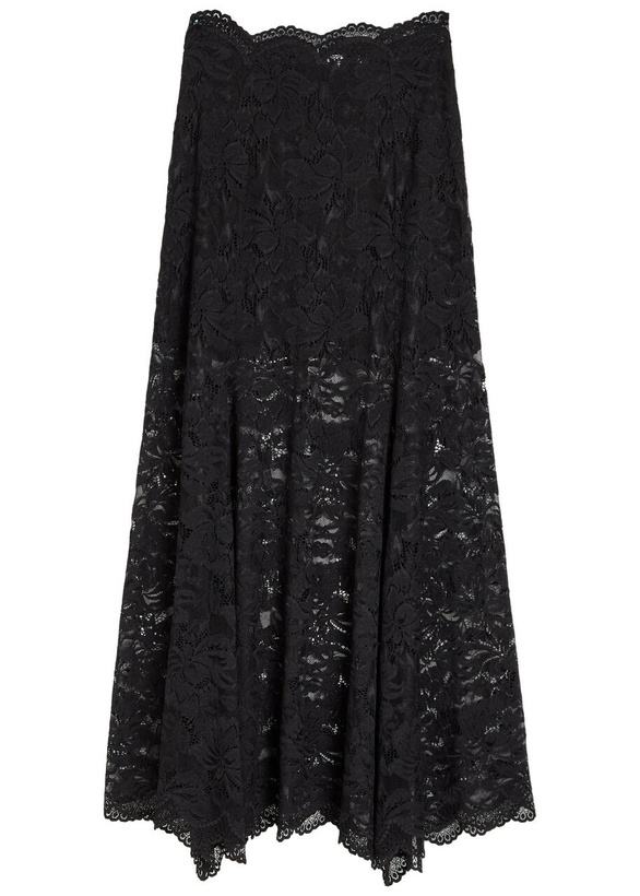 Photo: Rabanne Stretch-lace Maxi Skirt Black