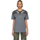 Marcelo Burlon County of Milan Grey and Black Wings T-Shirt