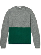 Boglioli - Colour-Block Virgin Wool and Cashmere-Blend Sweater - Gray