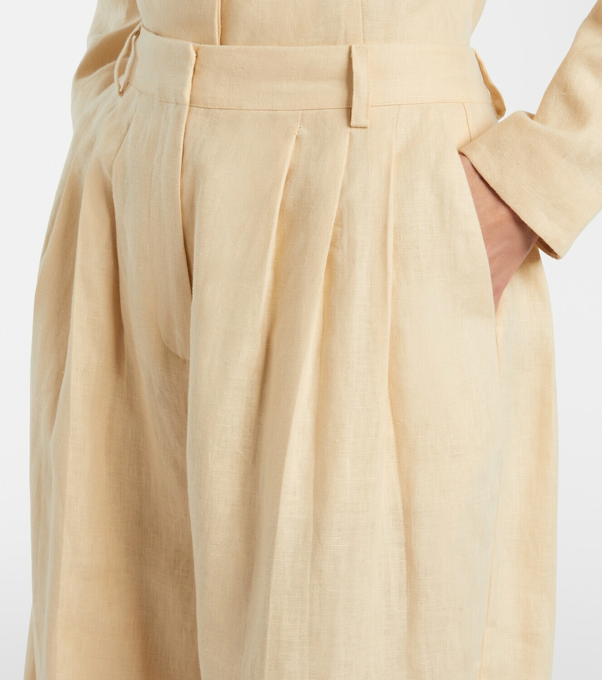Posse Rio pleated linen barrel-leg pants