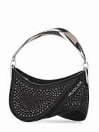 MUGLER - Mini Spiral Curve Crystal Top Handle Bag