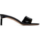 TOM FORD Black Patent Leather Mule Heeled Sandals