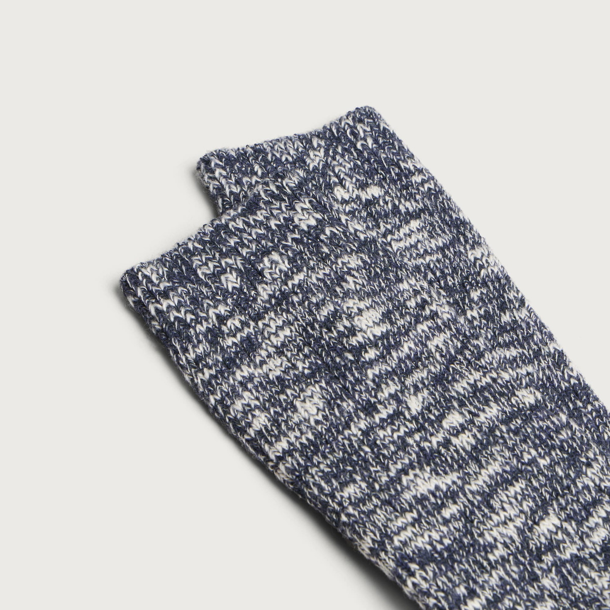 Universal Works Men's Slub Knit Slub Sock in Navy
