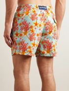 Vilebrequin - Moorea Straight-Leg Mid-Length Printed Recycled Swim Shorts - Orange