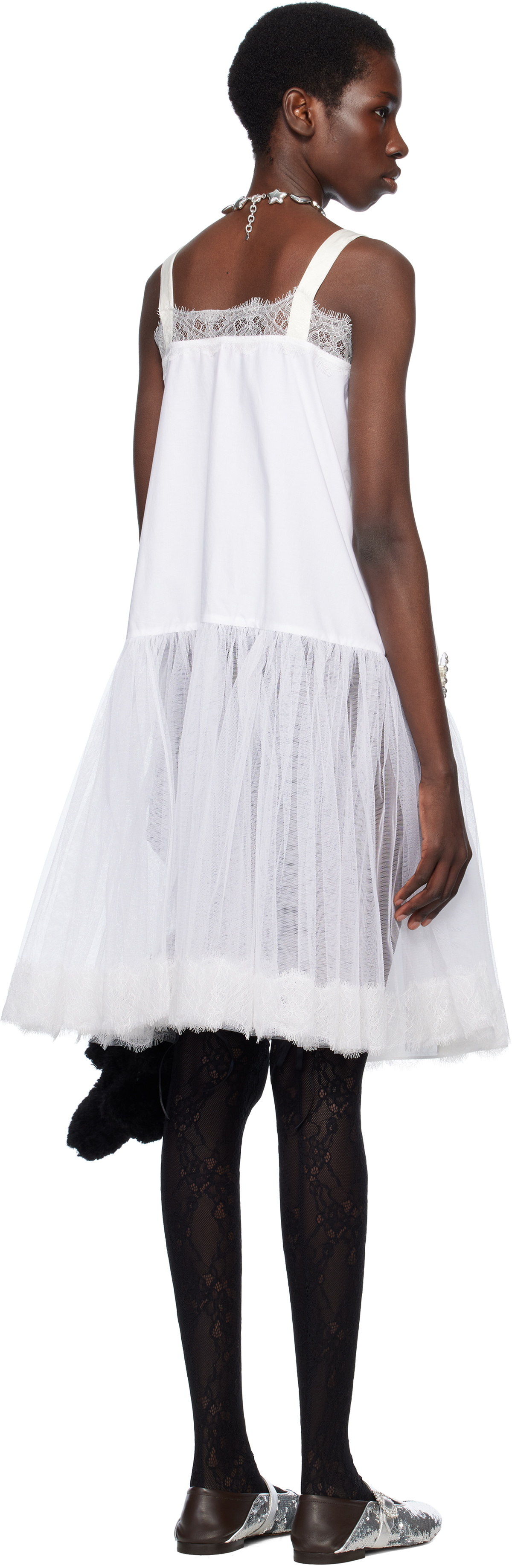 Chopova Lowena White Nohow Nightie Midi Dress Chopova Lowena