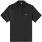 C.P. Company Men's Patch Logo Polo Shirt in Black