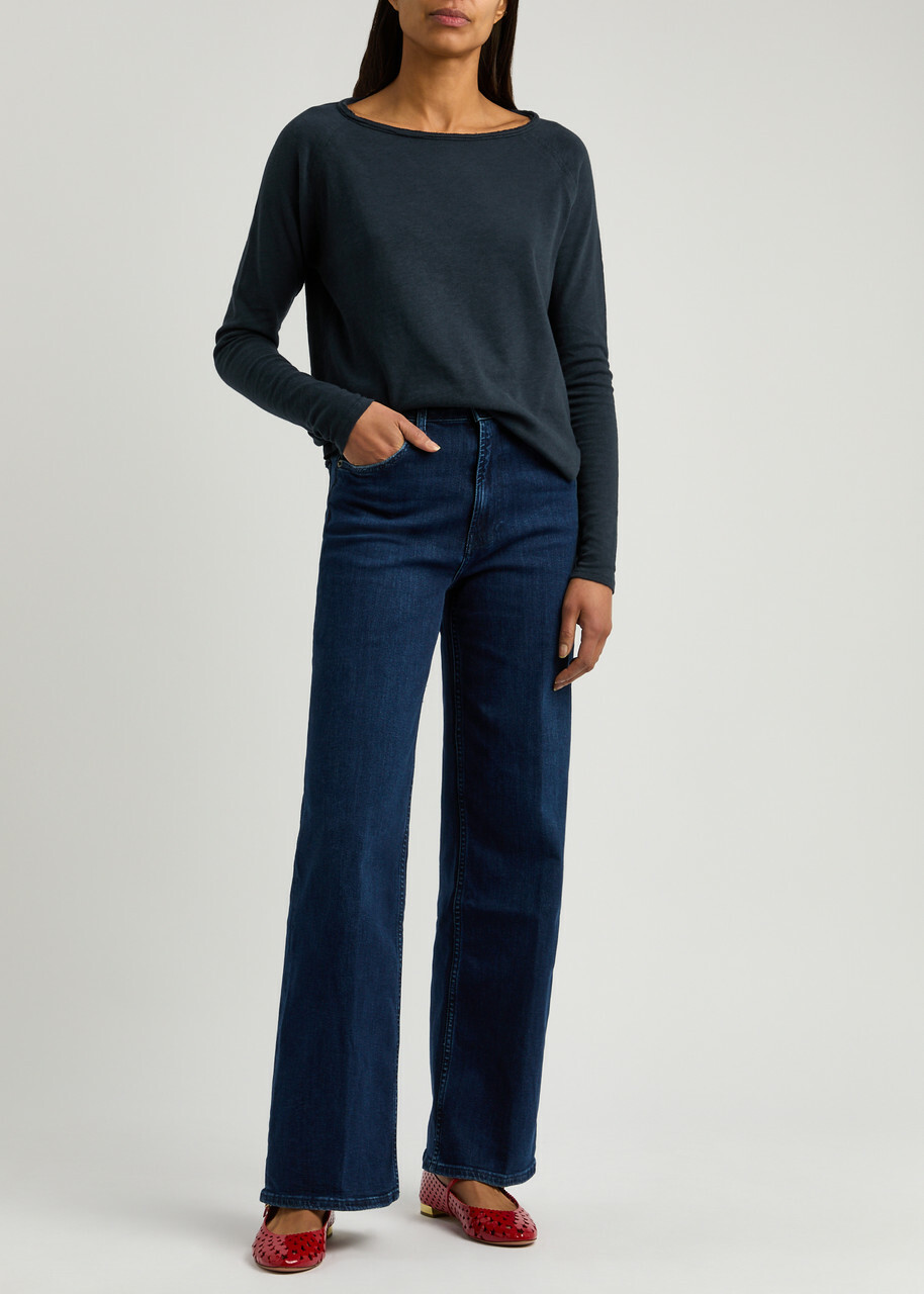 American Vintage Sonoma Slubbed Cotton top Navy