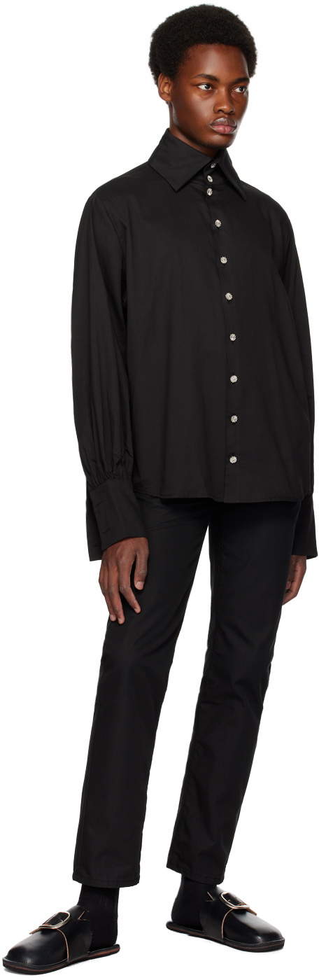 Youths in Balaclava Black Coin Trim T-Shirt