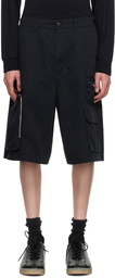 MM6 Maison Margiela Black Zip Pocket Shorts