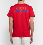Gucci - Printed Cotton-Jersey T-Shirt - Men - Red