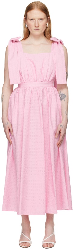 Photo: MSGM Pink Bow Maxi Dress