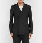 AMI - Double-Breasted Wool Blazer - Men - Black