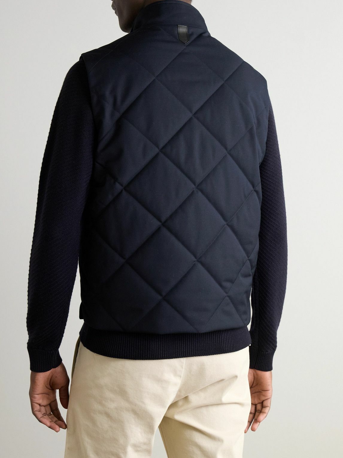 Canali - Quilted Shell Gilet - Blue