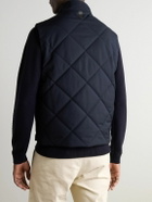 Canali - Quilted Shell Gilet - Blue