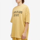 Fear of God ESSENTIALS Men's Heavy Crewneck T-Shirt in Amber
