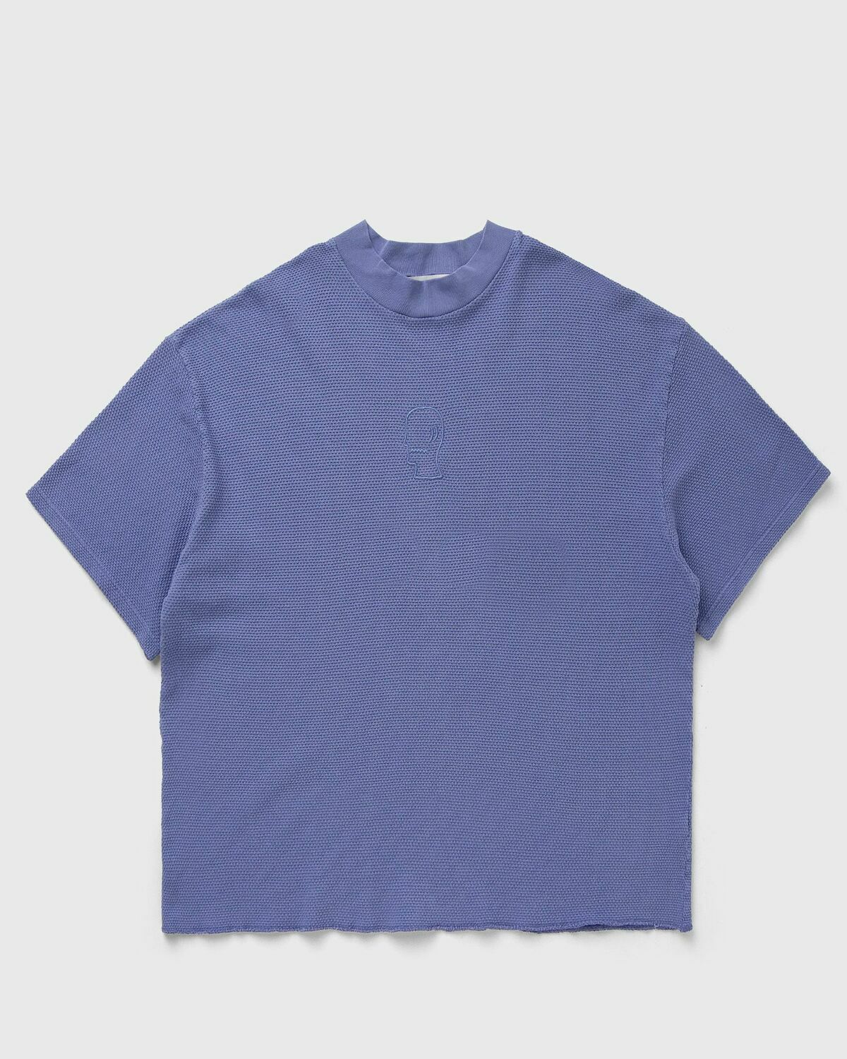 Boxy Pique Mock Neck Tee