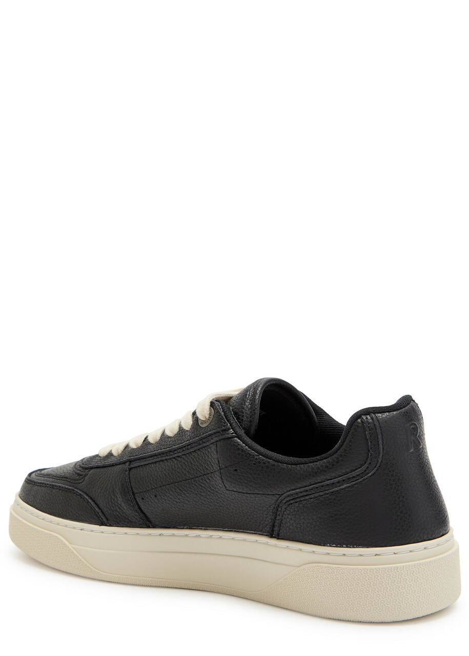 Represent Initial Leather Sneakers Black