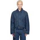 Marine Serre Blue Belted Trucker Denim Jacket