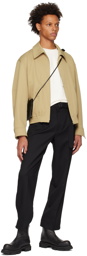 Solid Homme Beige Spread Collar Jacket