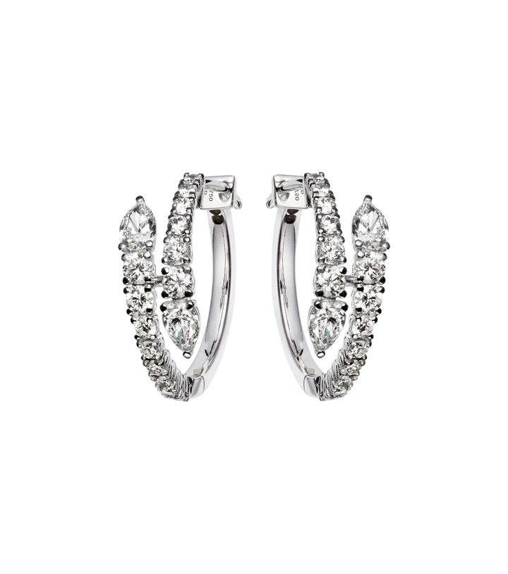 Photo: Bucherer Fine Jewellery Diamond Twist 18kt white gold earrings with diamonds