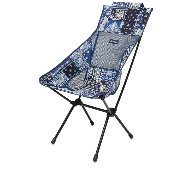 Photo: Helinox Sunset Chair in Blue Bandana Quilt