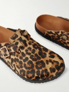 BIRKENSTOCK 1774 - Boston Leopard-Print Calf Hair Clogs - Brown