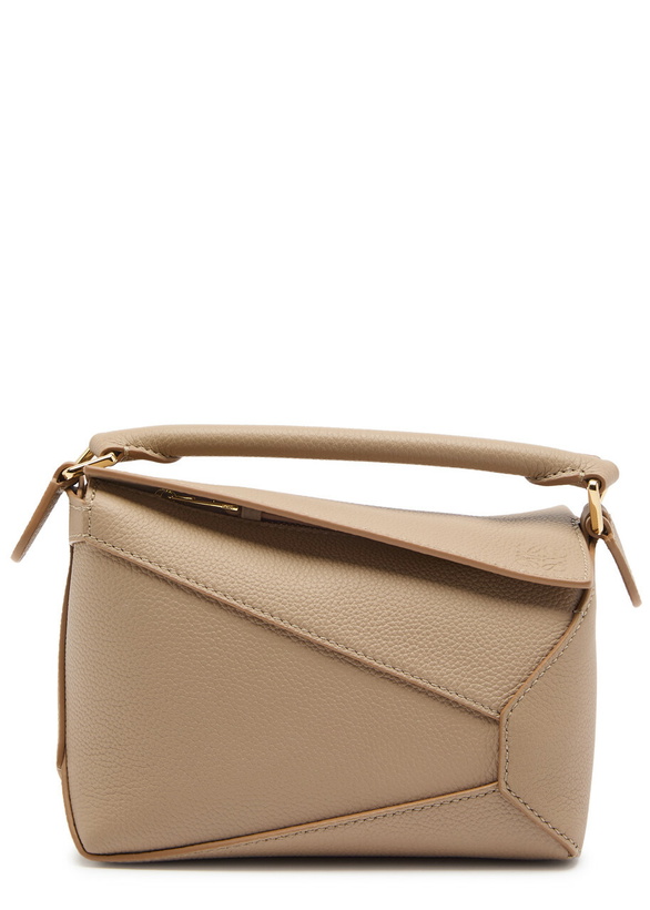 Photo: Loewe Puzzle Edge Mini Leather top Handle bag - Sand - One Size