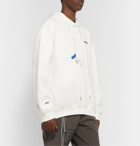 Ader Error - Logo-Appliquéd Cotton-Blend Jersey Hoodie - White