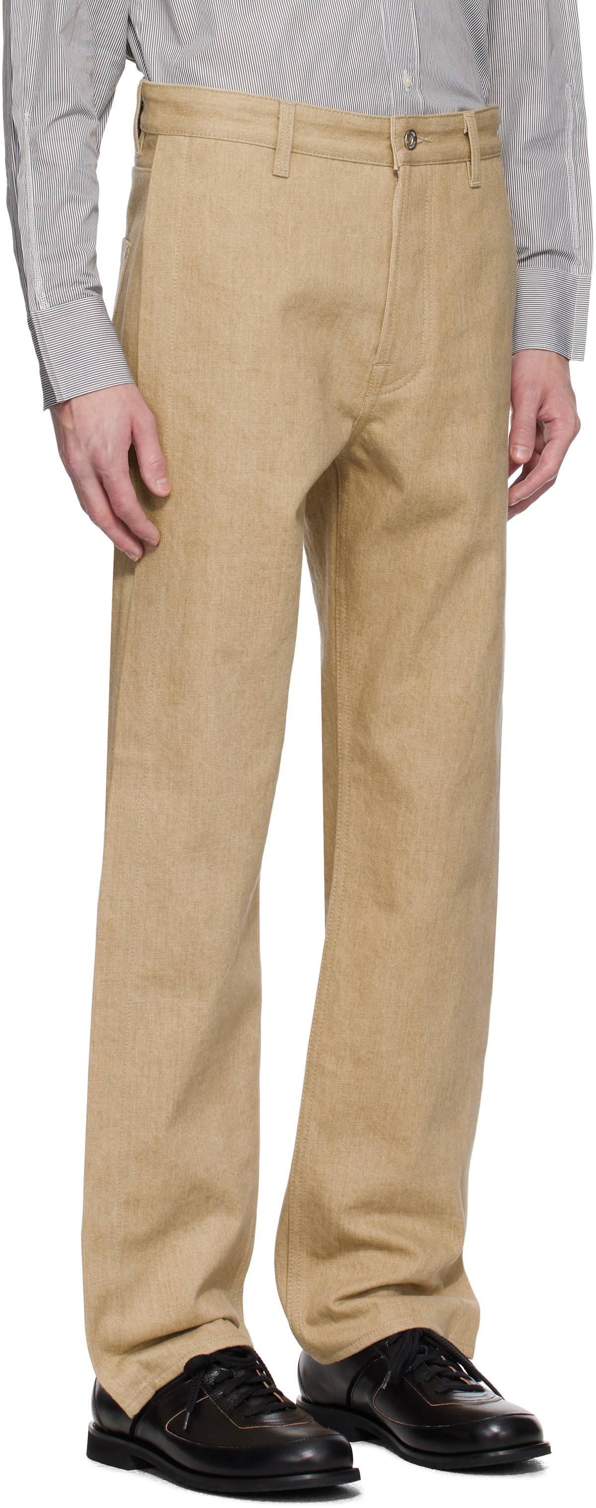 Karmuel Young Beige Rectangle XY-Plane Jeans