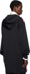 Comme des Garçons Homme Plus Black & Pink Polyester Thick & Nylon Tulle Zip-Up Hoodie