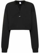 REEBOK CLASSICS - Classic Cotton V-neck Crop Sweatshirt